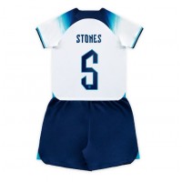 Anglicko John Stones #5 Domáci Detský futbalový dres MS 2022 Krátky Rukáv (+ trenírky)